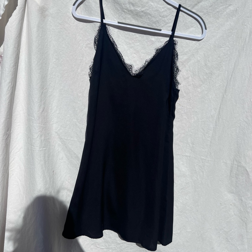 SEXY LULUS BLACK SLIP MINI DRESS